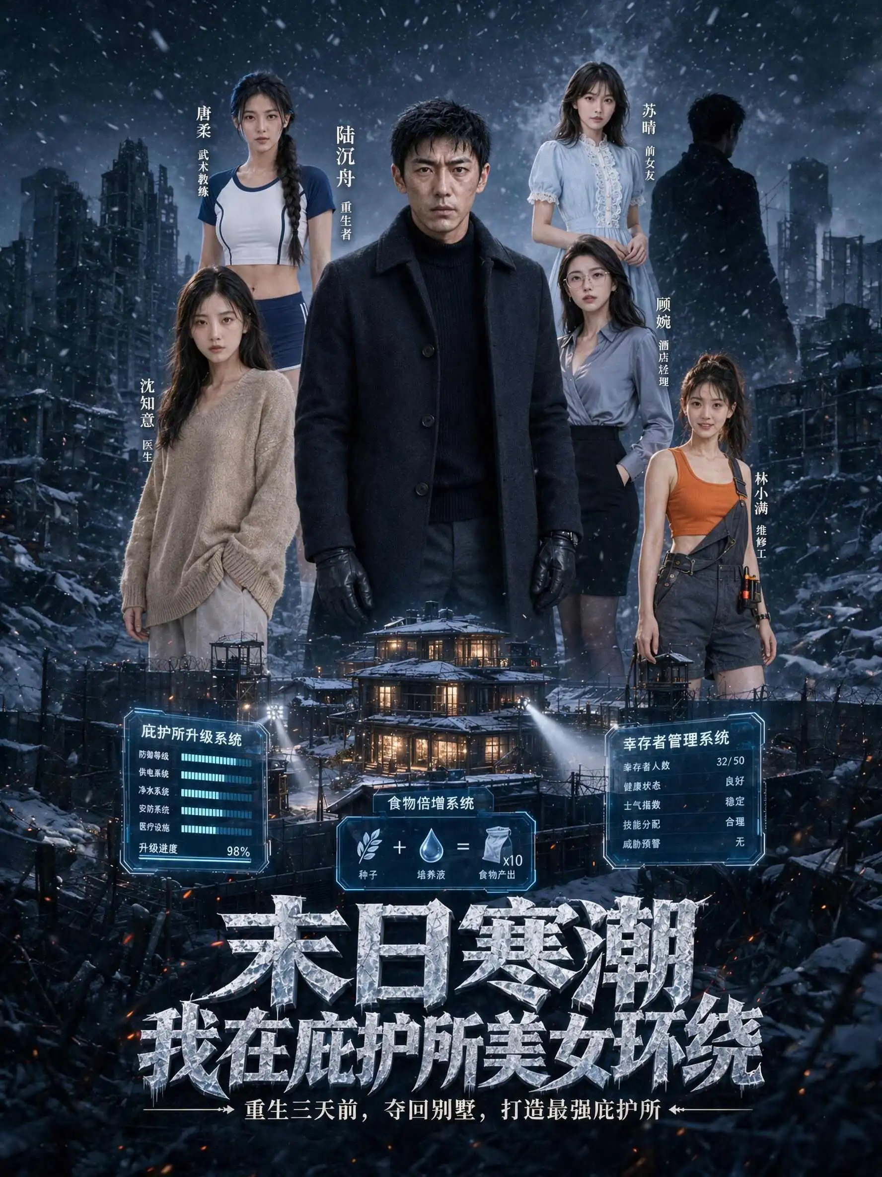 短剧《末日寒潮：我在庇护所美女环绕》封面图